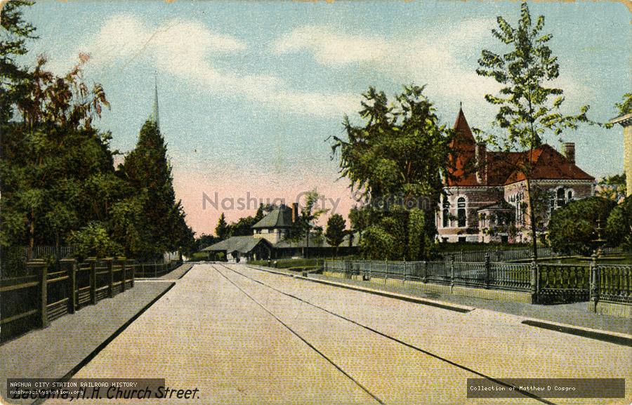 Postcard: Laconia, New Hampshire. Church Street
